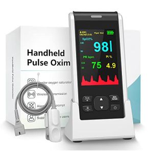 HOLFENRY Oxymètre de Doigt de Pouls, Rechargeable Saturometre Oxymetre avec Alarme pour Suivi SpO2, Fréquence Cardiaque Pendant et Suivi de la av...