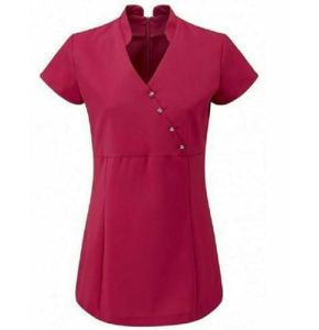 Bright Pink Hair Salon Tunic for Beauty Salon