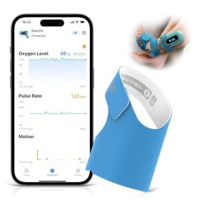 Pulse Oximeter for Babies Aged 0 to 3 Years, Rechargeable Foot Pulse Oximeter for Baby, Blood Oxygen and Heart Rate Monitoring