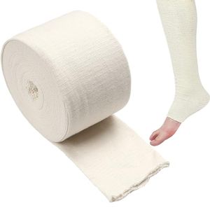Bandage Tubulaire Élastique de 7,6 cm x 7,9 m pour Bras - Rouleau de Bandage de Premiers Secours en Gaze de Coton pour Bras et Bas des Jambes
