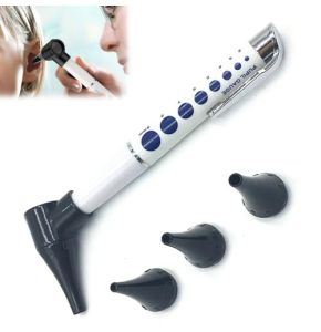 Mini Otoscope Oreille, Otoscope LED, Ensemble de Spéculum Auriculaire, 3x Zoom, Portable Mini Visual Ear Inspection Tool avec 3 Têtes Remplaçables