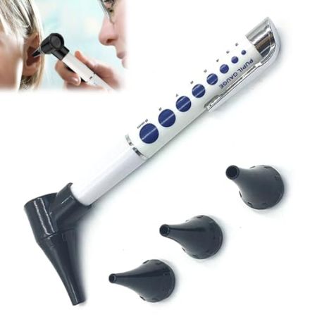 Mini Otoscope Oreille, Otoscope LED, Ensemble de Spéculum Auriculaire, 3x Zoom, Portable Mini Visual Ear Inspection Tool avec 3pcs Têtes Remplaç...