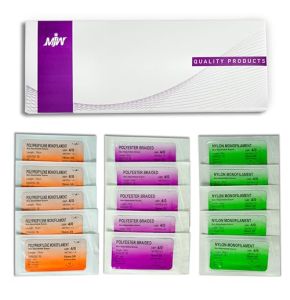 MJW Fils de suture - 15 pièces Fil de pratique de suture idéal pour les étudiants Pratique de la suture - Sutures d'entraînement tressées et m...