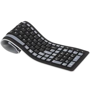 Callstick Portable Flexible Waterproof Washable Silicone Rollable Keyboard with USB Receiver for Laptop