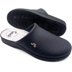 Chaussons sanitaires pour homme, sandales confortables de travail en cuir, chaussures sabots infirmières, médecin, cuisine, automodelants, bleu, ...