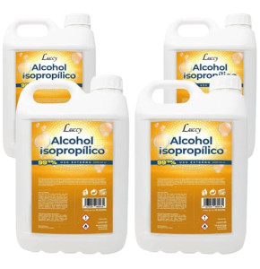 Luccy Alcool Isopropylique 99,9% 20L | Isopropanol Nettoyeur Liquide 4 x 5000 ml