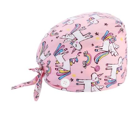 KGDUYC Charlottes médicales à Usage Unique,Bonnets Femme,Casquette chirurgicale imprimée en Coton Doux, Chapeau d'infirmière, Chapeau de Chef, ...