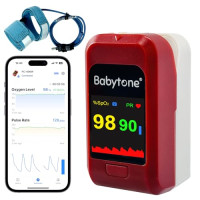 Babytone oxymètre de pouls pour bébé et adulte, oxymètre de sang doigt pour enfants, oxymètre avec alarme pour la saturation en oxygène O2 et...