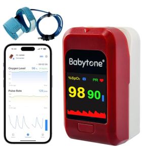 Babytone Pulse Oximeter for Baby and Adult, Finger Blood Oxygen Monitor for Children, Oximeter with Alarm for Oxygen Saturation O2