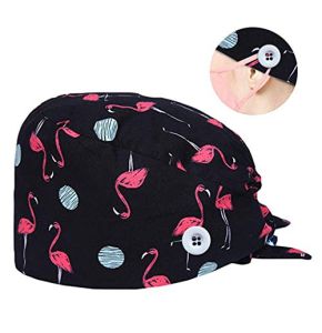 LKRSEEF Surgical Cap for Women Medical Nurse Band with Soft Chemotherapy Spa Hat Adjustable Cotton Printed Chef Hat