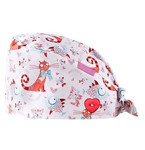 LKRSEEF Chirurgien Casquettes Femme Bain Chimio Bonnet Douces Infirmière Chirurgical Calot Cuisine Bandeau Réglable Turban Médical Unisexe Chapeau