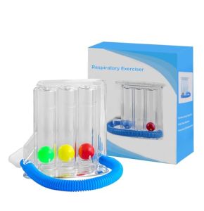 Respiratory Exercise Device, Deep Pulmonary Exerciser, Incentive Spirometer, Pulmonary Exercise Inspirometer with 3 Colorful Balls