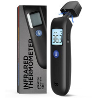 Thermomètre auriculaire et frontal, thermomètre infrarouge professionnel 2 en 1, mesure rapide, mode silencieux, thermomètre de température pr?...