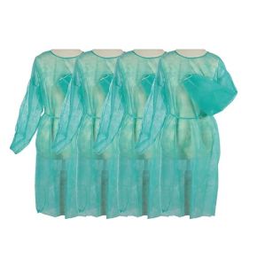 Tiga Easy Standard Lot de 100 Blouses Jetables en Non-Tissé Vert 110 x 140 cm