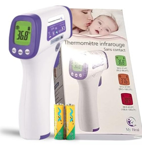 Thermomètre frontal professionnel Sans Contact Adulte, Enfant et Surface | Thermomètre médical infrarouge | Thermometre fievre | Thermometre beb...