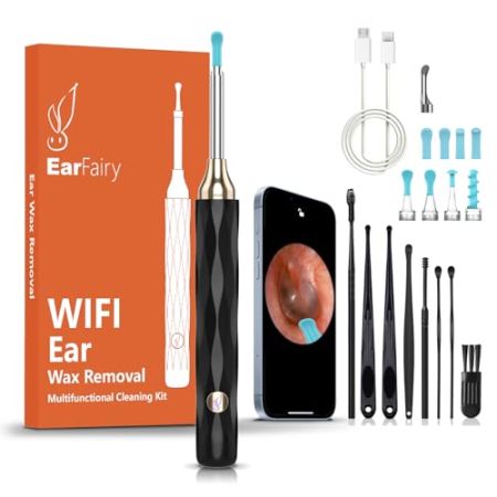 EarFairy Otoscope Oreille 1080P HD 3,5mm Camera Iscope IP67 Étanche Nettoyant Oreille Avec 6 Lumières LED Outil de Nettoyage d'oreille Adapté au...