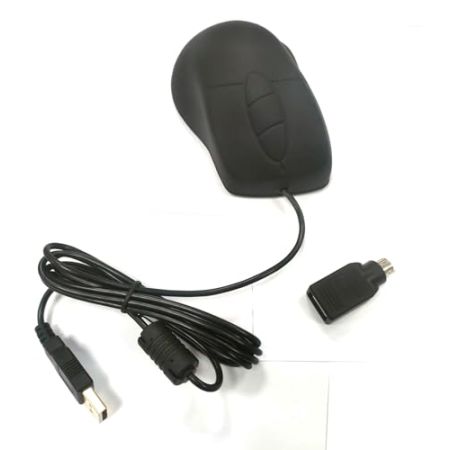 Générique Souris Optique étanche en Silicone USB/PS2 Noir