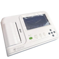 ZUMAHA Moniteur ECG Portable, Moniteur Ecgecg 12 DéRivations, éLectrocardiographe, avec Mode De DéMonstration De Forme d'onde ECG