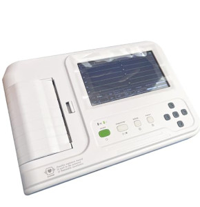ZUMAHA Moniteur ECG Portable, Moniteur Ecgecg 12 DéRivations, éLectrocardiographe, avec Mode De DéMonstration De Forme d'onde ECG