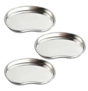 Cozlly 3pcs 19.5cm Stainless Steel Instrument Tray