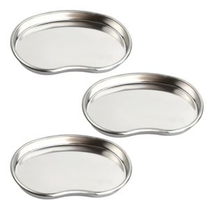Cozlly 3pcs Plateau À Instruments De 19.5cm En Acier Inoxydable