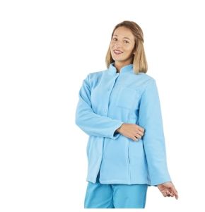 Blouse Infirmière Polaire Veste Polaire Passe Couloir Infirmière Aide Soignante Turquoise T01
