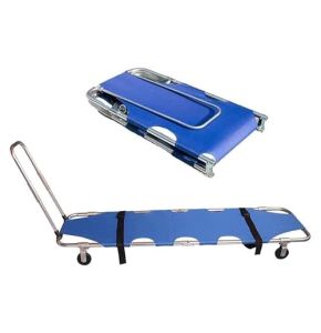 Civière Pliable Avec Chariot À 4 Roues En Aluminium Léger Pour Hôpital, Clinique, Maison Et Ambulance