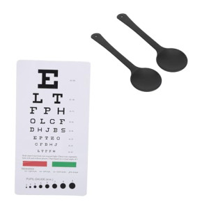 BYERZ Tableau pour examen oculaire de poche, Tableau de test de vue recto-verso pour optométristes pour bureaux