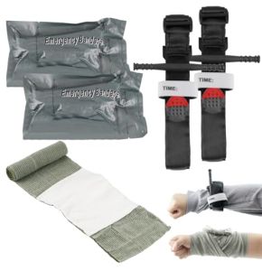 UptVin Pansement Israélien 2 Pcs, Garrot Tourniquet Militaire de 6