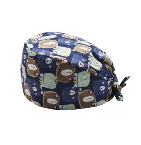 Visxcnu Bonnet Médical ou Calot Cuisine Unisexe Chirurgien, Chapeau Infirmière Bonnet en Tissu, 100% Coton - Réglable Avec Attaches et Élastique