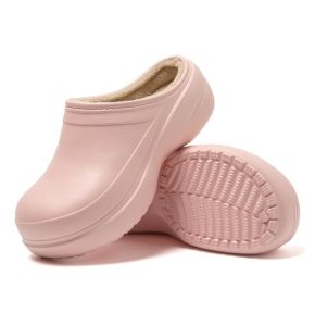 JOMIX Sabot Fourrure Femme Sabots Médical Femme Sabot Orthopédique Pantoufles Anatomiques Caoutchouc Travail Sanitaire Hôpital Cuisine (Rose, 36_37)