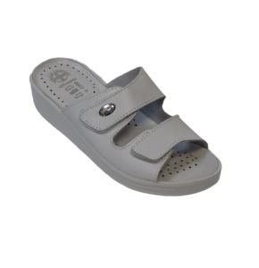 Dr Punto Rosso Medical Comfort 410SB Sandales Sabots Mules Chaussons Chaussures en Cuir Femme Blanc EU 36