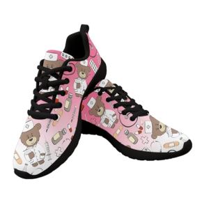 Chaqlin Women's Running Shoes for Outdoor Sports, Gym, Casual Work Shoes, Nurse Doctor Pink, 41 EU