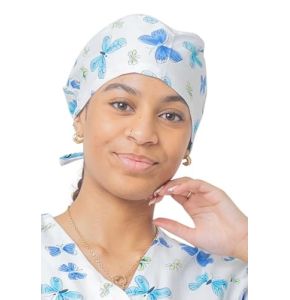 KODAMA Women’s Surgical Cap 100% Cotton Adjustable for Long Hair