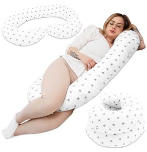 Coussin De Grossesse, Coussin D'allaitement, Coussin De Couchage Latéral XXL Avec Housse, Coussin De Positionnement, Coussin De Grossesse Pour Bébé