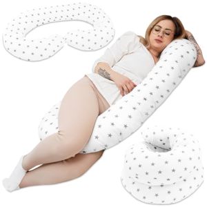 Pregnancy Pillow, Nursing Pillow, XXL Side Sleeping Pillow with Cover, Positioning Pillow, Pregnancy Pillow for Baby