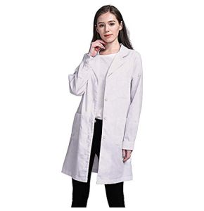 NAJZYBA Blouse Coton Laboratoire Chimie Lycée Blanc Manches Longues