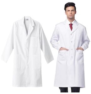 Blouse Laboratoire, Blouse Blanche Lycée Coton, Blouse de Laboratoire Blanche pour Femmes et Hommes, Blouse de Médecin Unisexe, avec Poche et Bou...