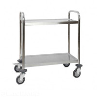 Stainless Steel Trolley 2 Trays - Size 710 x 410 x 810 mm