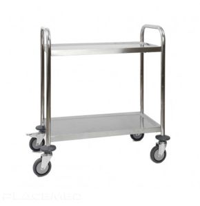 Stainless Steel Trolley 2 Trays - Size 710 x 410 x 810 mm