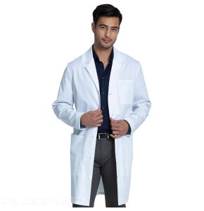 Cherokee Men's Scrub Top – Five-Button Front Closure with Notched Lapels and an Elastic ID Badge Loop on the Right Lapel.