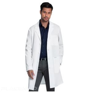 Cherokee Unisex Modern Fit Lab Coat in Polyester & Cotton Twill - Four Button Front Closure