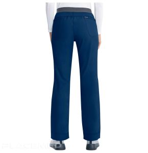 Pantalon Slim à Enfiler en Bleu Marine - Taille Élastique - Détails en Tricot, Évents Latéraux - Coupe Slim Straight, 17