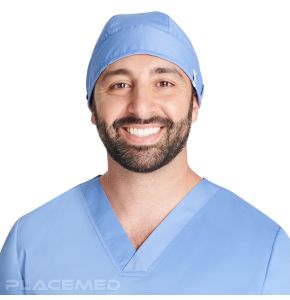 Cherokee Brand Sky Blue Operating Room Calot - Rear Elastic for Optimal Fit