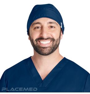Cherokee Brand Adjustable Marine Blue Operating Room Calot with Rear Elastic