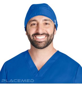 Adjustable Dentist Calot - Royal Blue - Rear Elastic for Optimal Fit