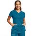 Tunique Cherokee À Col En V Pour Femme Douce Bien Ajustée Avec Maille Respirante Fentes Latérales Détails En Tricot Et Ourlet Type Shirttail V 10423