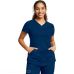Tunique Cherokee À Col En V Pour Femme Douce Bien Ajustée Avec Maille Respirante Fentes Latérales Détails En Tricot Et Ourlet Type Shirttail V 10389