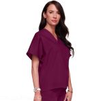 Tunique Unisexe pour Infirmiers - Top de marque Cherokée en Col V, Durable et Résistant - Gris étain V 6262