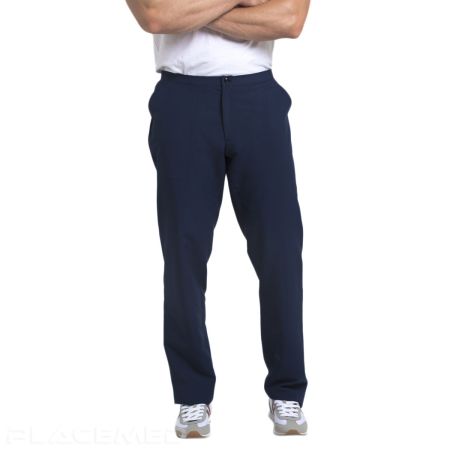 Pantalon médical antibactérien et anti-tache en microfibre - Santiago unisexe - Bleu marine